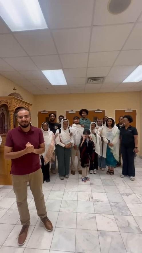 Volunteers gathered together at St. Mary Coptic Orthodox Church